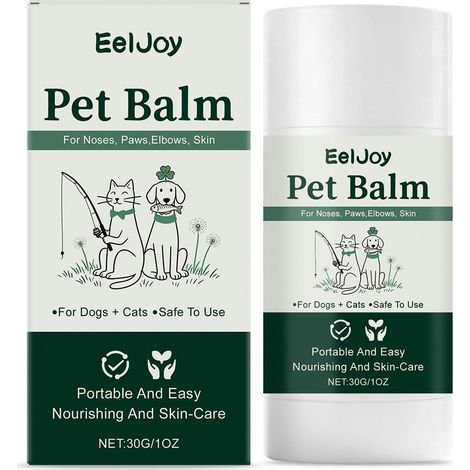Ce bâtonnet de toilettage hydratant pour animaux prend soin de la peau de votre animal en douceur, la laissant hydratée et rafraîchie. Convient aux chats et aux chiens. -- 30 g (1/5)
