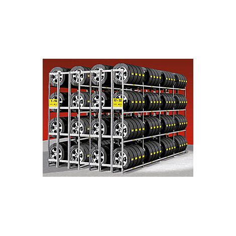 kaiserkraft Scaffale per pneumatici zincato scaffale (1/2)