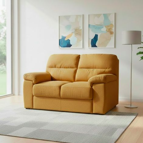 Divano 2 posti Alenda tessuto Roma15 colore senape 160x98x92h (1/5)
