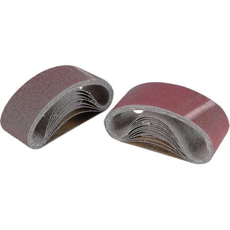 Schleifband für Bandschleifer (12 Stück, 75 x 457 mm) - (je 2 Bänder der Körnungen: 60, 80, 120, 150, 240 und 400)