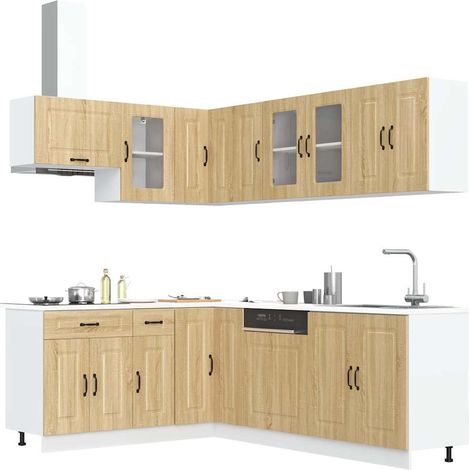 11-tlg. Küchenschrank-Set Kalmar Sonoma-Eiche Holzwerkstoff (1/5)