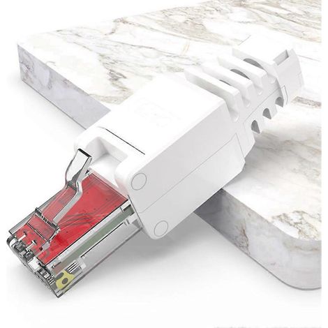 Lot de 5 connecteurs Ethernet RJ45 à perforer pour une terminaison réseau facile à réaliser soi-même. (1/5)