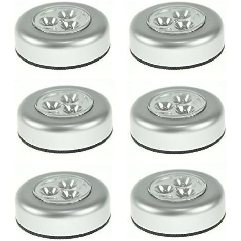 Selbstklebendes LED-Nachtlicht, betrieben mit 3 Batterien, für Kleiderschrank/Garderobe/Regal/Eingangsbereich/Küche/Flur (1/4)