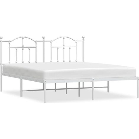 Maison Exclusive - Giroletto con Testiera Metallo Bianco 183x213 cm (1/5)