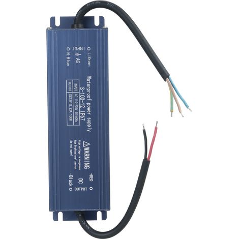 Alimentation LED Étanche IP67 100W Transformateur AC 110-220V vers DC 12V Boîtier Aluminium Robuste pour Éclairage Extérieur (1/4)