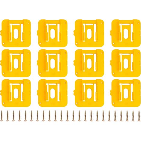 Set di 12 staffe di montaggio per batterie al litio DEWALT da 14,4-18 V per elettroutensili (1/5)