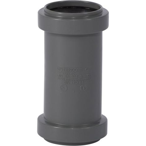 Ostendorf 171500 HTSafe Überschiebmuffe DN40 Rohr Rohrmuffe Doppelmuffe grau