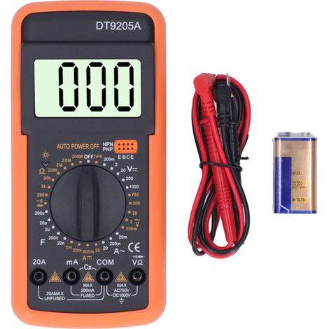 Tragbares digitales LCD-Multimeter, Diodentester, Spannungs-, Strom- und Widerstandstester, Voltmeter-Amperemeter (1/5)