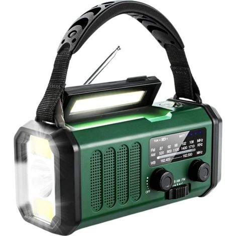 Radio E30 10000 mAh Verde - Radio de Emergencia (1/2)
