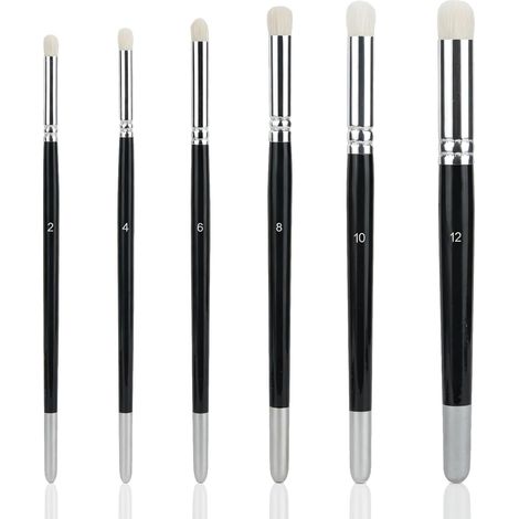Dry Brush Pinceaux Set,Lot de 6 Drybrush Professionnels Pinceaux en Laine et en Nylon Synthétique Secs pour Peinture Miniature (1/5)