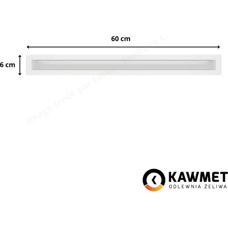 Grille de ventilation 6x60 Loft Kawmet - Couleur blanc