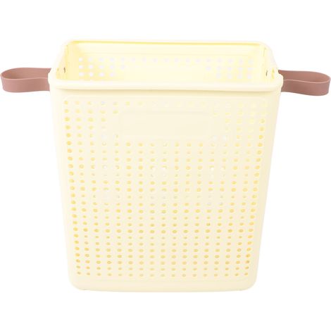 Panier à linge pliable, PP robuste, design étroit gain de place, couleur blanc crème élégant, idéal salle de bain ou coin narrow (1/5)
