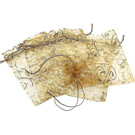 Nouveaux sacs cadeaux en organza à cordon de serrage (lot de 100) (1/3)