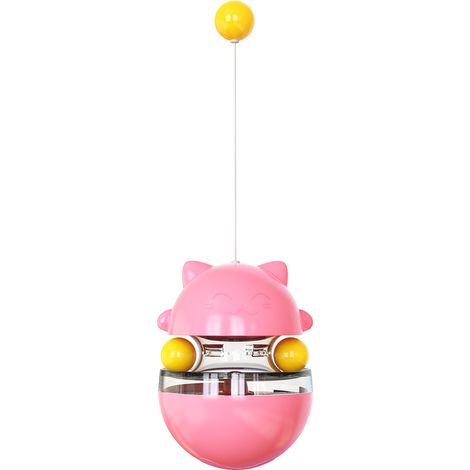 Interaktives Katzenspielzeug in Rosa, interaktiver Tumbler