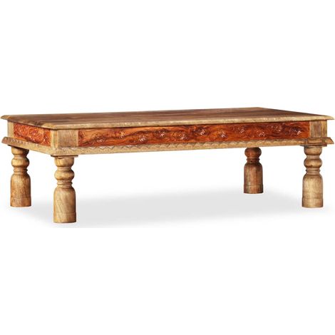 Mesa de centro madera maciza de acacia y mango 110x60x38 cm vidaXL (1/5)