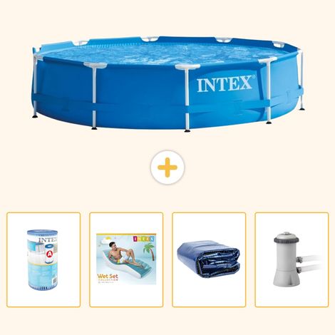Intex Piscine Tubulaire Ronde - 366x76 cm - 5-pièces S173 (1/5)