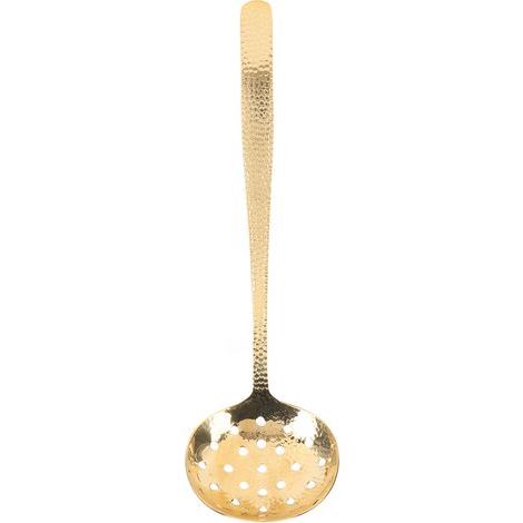 Elegante, vergoldete Küchenkelle aus Messing, ausgewogenes Gewicht und langlebig für Suppen und kulinarische Zubereitungen (1/5)