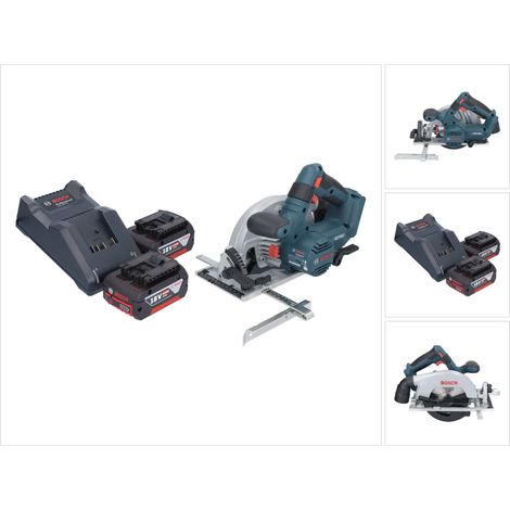 Bosch GKS 18V-57-2 Professional Akku Handkreissäge 18 V 165 mm Brushless + 2x Akku 4,0 Ah + Ladegerät (1/5)
