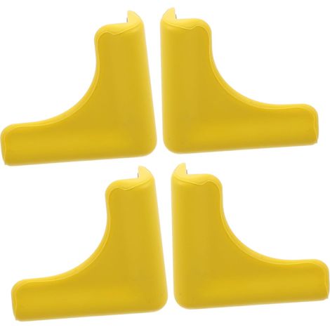 4 protège-coins pour meubles - jaune - silicone - antichoc (1/5)