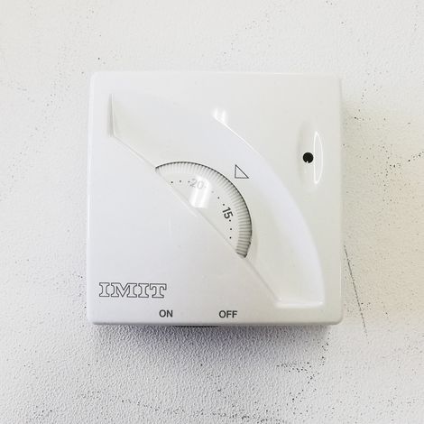 Termostato ambiente bianco con interruttore (1/2)