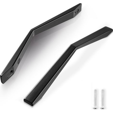Juego de 2 tiradores para armarios de cocina AIDUCHO, distancia entre orificios de 96 mm, tirador de puerta de cocina de aleación de zinc negro, tirador para muebles de cocina con tornillos. (1/5)