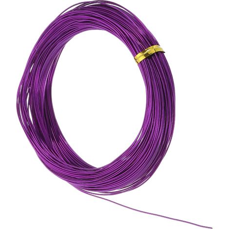 100 Pieds Fil D'Aluminium 20 Gauge 0.8mm Violet (1/5)