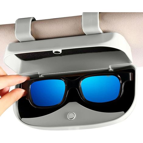 Étui à Lunettes de Soleil pour Pare-Soleil de Voiture  Boîte de Rangement pour Porte-Lunettes de Soleil pour visière Automatique,Organisateur de Support de Lunettes de visière pour Voiture
