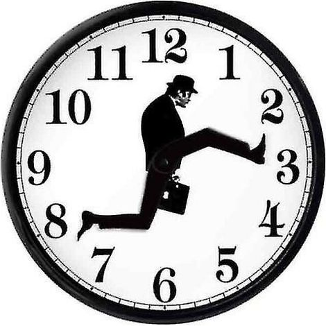 Reloj de pared inspirado en Monty Python Silly Walk Reloj de pared creativo y silencioso Regalo de arte de pared Negro (1/4)