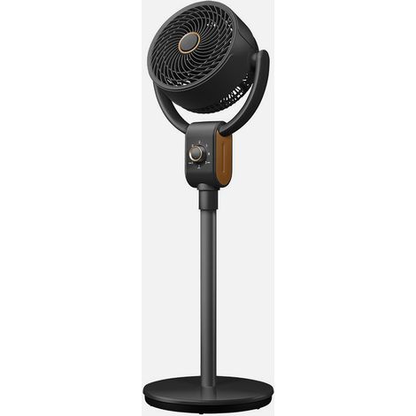 Ventilador De Pie Montenegro Negro/haya 40w 3velocidades 3aspas Fijo Y Rotat.91,5x32x30,5cm