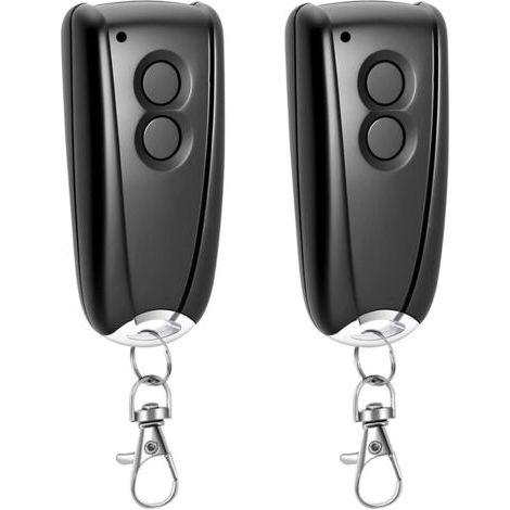 Pair Télécommande Portail Universelle 433 MHz - Compatible avec Ecostar RSC2-433, Liftronic 500/700/800, Portronic D2500/D5000/S4000 - s'applique à Portails Automatiques, 2 Canaux (Pack de 2) (2) (1/5)