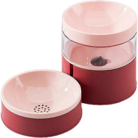 Bol pour chat élégant, gamelle anti-renversement avec distributeur d'eau, set de gamelles pour nourriture, design antidérapant et stable. (1/4)