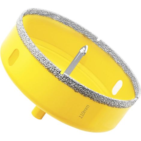 Scie Cloche Diamantée de 110mm avec Foret Guidage, Foret Trépan Diamant pour Carrelage, Porcelaine, Verre, Marbre et Céramique (1/5)