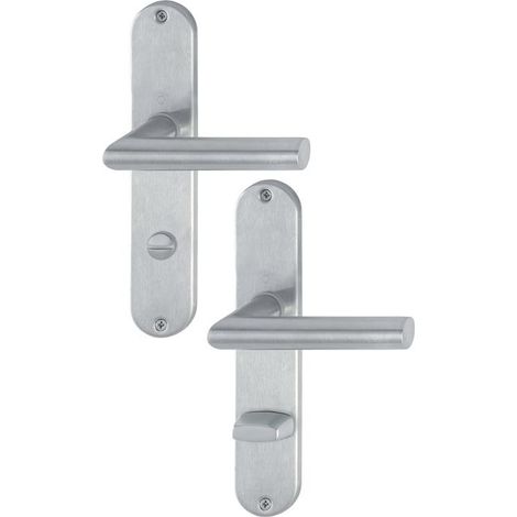 Langschildgarnitur Amsterdam E1400Z/302 Edelstahl F69 SK/OL 78 mm