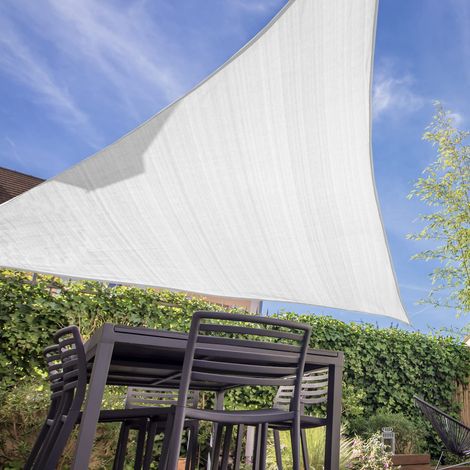 La Briantina Tenda a Vela Ombreggiante Triangolare per Giardini e Terrazze, 5x5x5 m Colore Bianco (1/5)