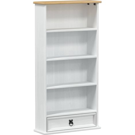 Mueble para CDs 52 x 17.5 x 103 cm Madera de pino macizo vidaXL