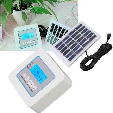 Multifunktionaler, solarbetriebener automatischer Rasensprenger für Blumen und Pflanzen, wiederaufladbar über USB. (1/5)