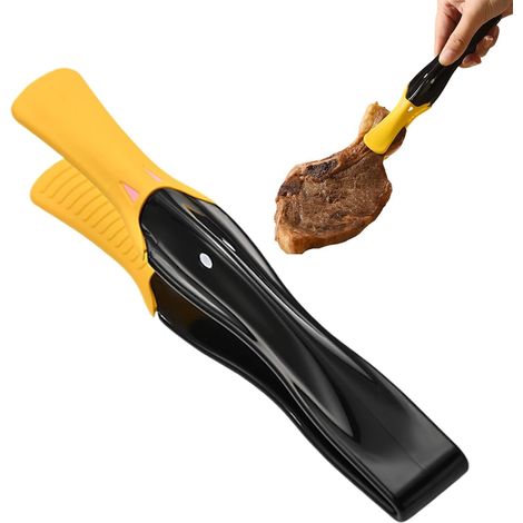 Multifunktionale Küchenzange – Silikon-Entenschnabel-Design, hitzebeständig, rutschfester Edelstahlgriff, Fleischspatel, ideal zum Grillen, Braten, Kochen, Picknick, Outdoor
