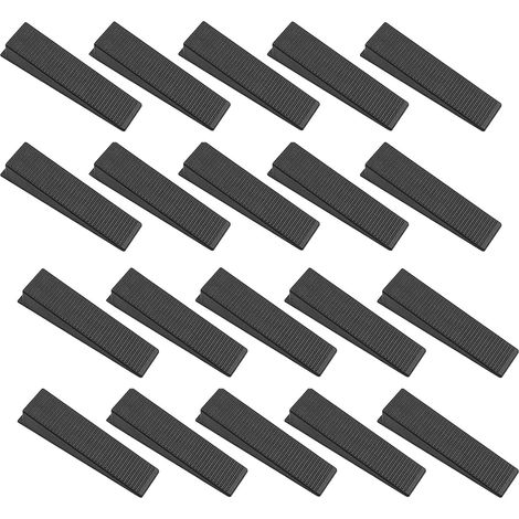 Plastic Leveling Wedges for Tiles Reusable for Tile, Floor, Wall Adjustment, Fences, 8.7 x 2 x 1.5 cm, Black (1/5)