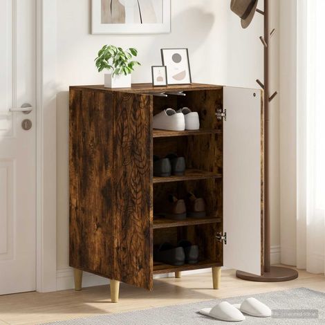 vidaXL Shoe Cabinet DELFT 59.5 x 39.5 x 90 cm Engineered Wood (1/5)