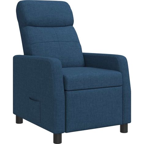 Recliner Blue Fabric vidaXL (1/5)
