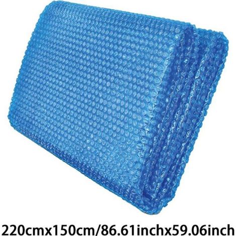 Bâche solaire à bulle rectangulaire 220x150 cm, film thermique pour piscine, étang, lac, été, jeux, baignade (1/5)
