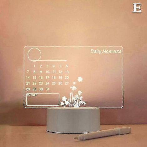 Kreative LED-Pinnwand mit Nachtlicht, integriertem Stift und DIY-Nachtlicht – Neu S03 (1/5)