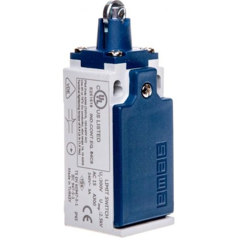Interrupteur L5 en boîtier plastique, 1NF+1NO, poussoir à galet métallique, T0-L5K13MUM331