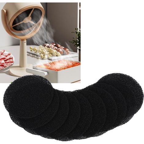 Filtre à charbon actif 10pcs pour hotte mini desktop éponge absorbante 150x150x5mm lavable réutilisable cuisine portable grill (1/5)