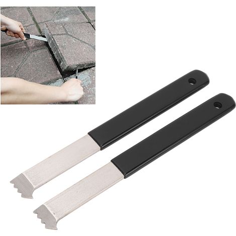 Un extracteur de pavés muni d'un racleur de joints à micro-dents est utilisé pour le remplacement des pavés. (1/5)