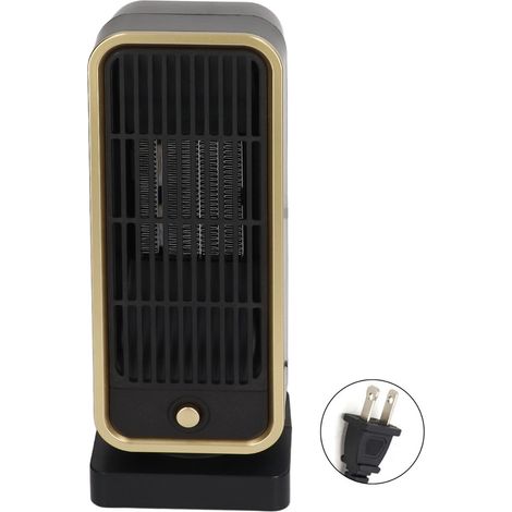 Ortviai Radiateur à soufflante céramique PTC 500 W – chauffage rapide en 3 s, protection anti-inclinaison et surchauffe