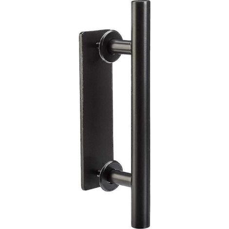 Ensemble de portes - Porte à barre droite Porte coulissante intérieure circulaire noire (1/4)