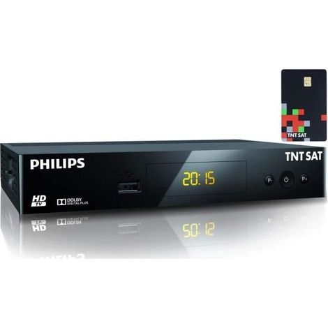 TNTSAT Decodeur TNT Satellite Recepteur Dsr 3231t + TNTSAT Carte - HD Astra (19,2°) / USB / HDMI / MPEG4 / Full HD / 1080P