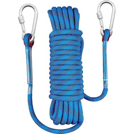 Corda da arrampicata per esterni - Corda resistente - Per lavori di cura degli alberi - Impermeabile e ad asciugatura rapida - 10 mm x 10 metri - Arancione riflettente (1/5)