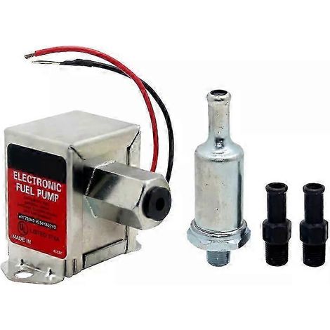 Pompe à carburant basse pression 12V avec étiquette rouge compatible avec les carburateurs 4010, 440105, 40106 et 40107